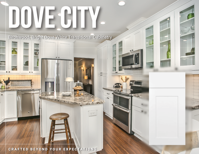These solid white shaker cabinets are a beautiful, versatile, and durable choice for any room of the house.