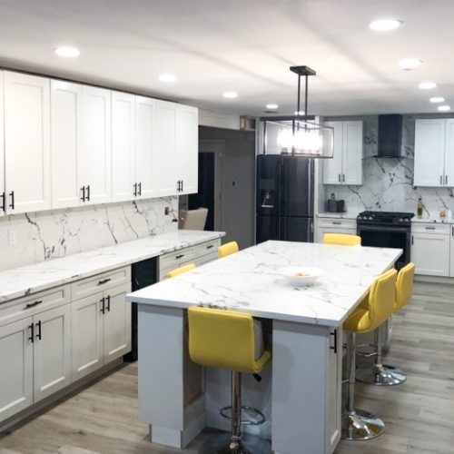 Shell City SCY | Modern Off-White Frameless Kitchen Cabinets